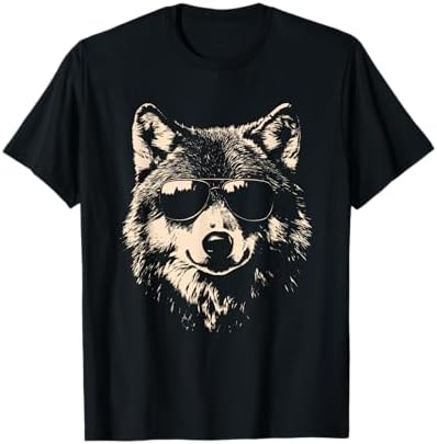 Amazon.com: Wolf T-Shirts - Split Face Wolf Shirts Magical Wolves