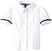 French Toast Little Girls' Short Sleeve Ribbon Bow Blouse, White, 5