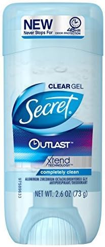Secret Deodorant Outlast Clear Gel Completely Clean 2.6oz by Secret Deodorant