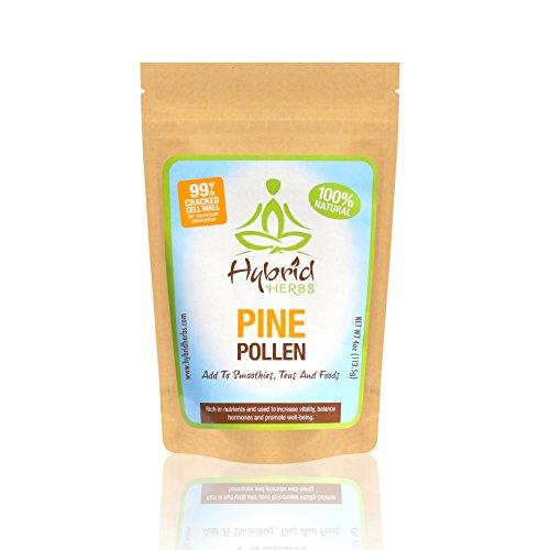 Pine pollen powder - raw, wild 99% cracked cell wall - 4oz (113gr…