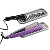 mDesign Heat-Resistant Silicone Mat for Hot Hair Care Tools: Flat Iron, Curling Wand, Straightener - Pack of 2, 9