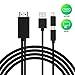 Micro USB to HDMI Cable 6 Feet, MHL to HDMI Adapter 1080P HD HDTV Mirroring &Charging Cable, Digital AV Video Adapter for All Android Smartphones to TV/Projector/Monitor