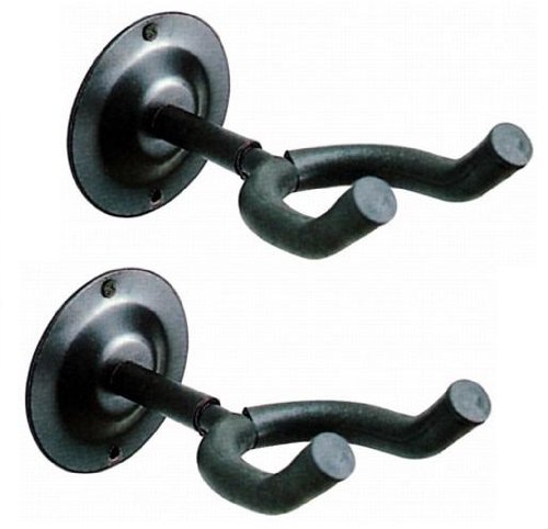 2 x New Jersey Sound Corp Short Arm Guitar Wall Hanger for Electric and Acoustic Guitars