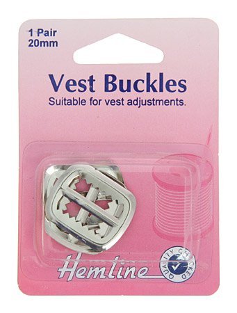 Hemline Waistcoat Buckles - Nickle