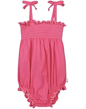 Baby Girls' Organic Smocked Bubble