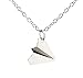 Little Paper Airplane Stainless Steel Mens Womens Unisex Necklace