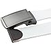 moonsix Canvas Web Belts for Men,Solid Color Casual Military Style Belt,White