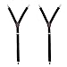 Men Y-Style Shirt Stays Stirrup Adjustable Elastic Garters Strap Non-slip Clamps (Black)