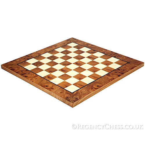 Regencychess 16.75 Inch Briarwood and Elmwood Luxury Chess Board