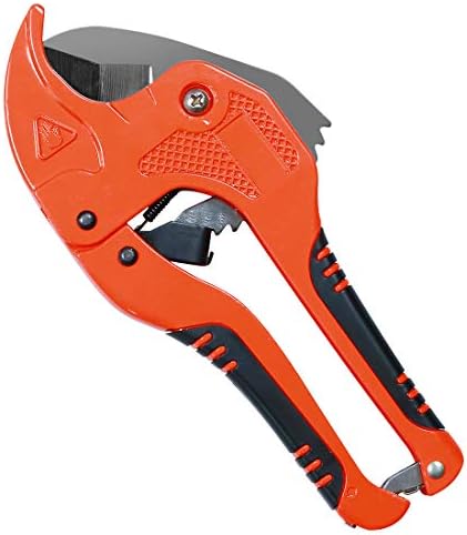 HARVET Ratchet-type Tube and Pipe Cutter for Cutting PVC PPR Plastic Hoses and Plumbing Pipes up to 1-5/8" inches, Ideal for Home Working and Plumbers