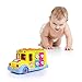 SGILE Activity Musical School Bus Xmas Gift Toy with Omni-directional Auto-Sensing Wheel, Multiple Games Light and Various Animal Sounds
