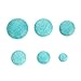 Linsoir Beads Adorable Blue Synthetic Turquoise Stone Cabochons December Power Stone Jewelry Round Flat-Back Design No Hole Dia=6mm Pack of 10
