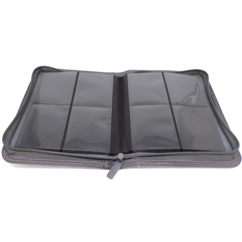 docsmagic.de Premium Pro-Player 4-Pocket Zip-Album Silver - 160 Card Binder - MTG - PKM - YGO