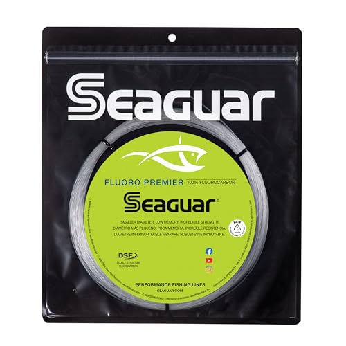 Seaguar Fluoro Premier 100% Fluorocarbon Fishing Line DSF, 170lbs, 50yds Break Strength/Length - 170FPC50