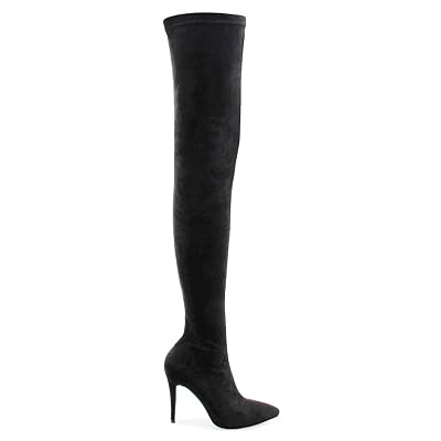 OLCHEE Womens Stretch Thigh High Boots Suede Jordan Ubuy