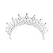 Tinksky Wedding Tiara Rhinestone Decorated Bride Tiara Hair Barrettes Hairband Hair Clip Hair Loop (Silver)
