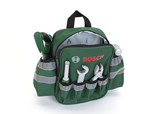 Theo Klein 8326 8326-Bosch Rucksack mit Handwerkzeugen, Bosch Spielzeug, Grün, Silber – Bild 4
