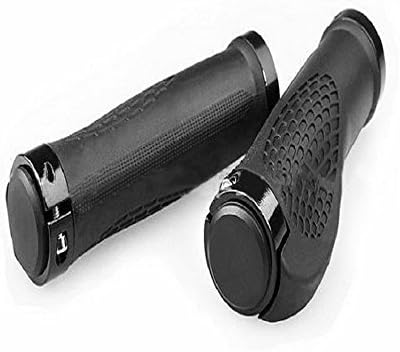 ljersa® 1 Pair Mountain Bike Bicycle Cycling Handlebar Grips Anti-slip Ergonomic Rubber MTB (Black)