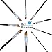 Yosoo 9 PCS Nylon Oblique Flat Tipped Paint Brushes Set, Inclined Plane Wooden Long Handle Brush Set Art Artist Professional Painting Supplies for Acrylic Watercolor and Oil Painting