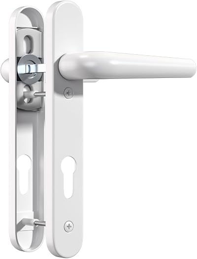 Bwintech Satin Nickel UPVC Door Handle Set 92mm 210mm 219mm Plate