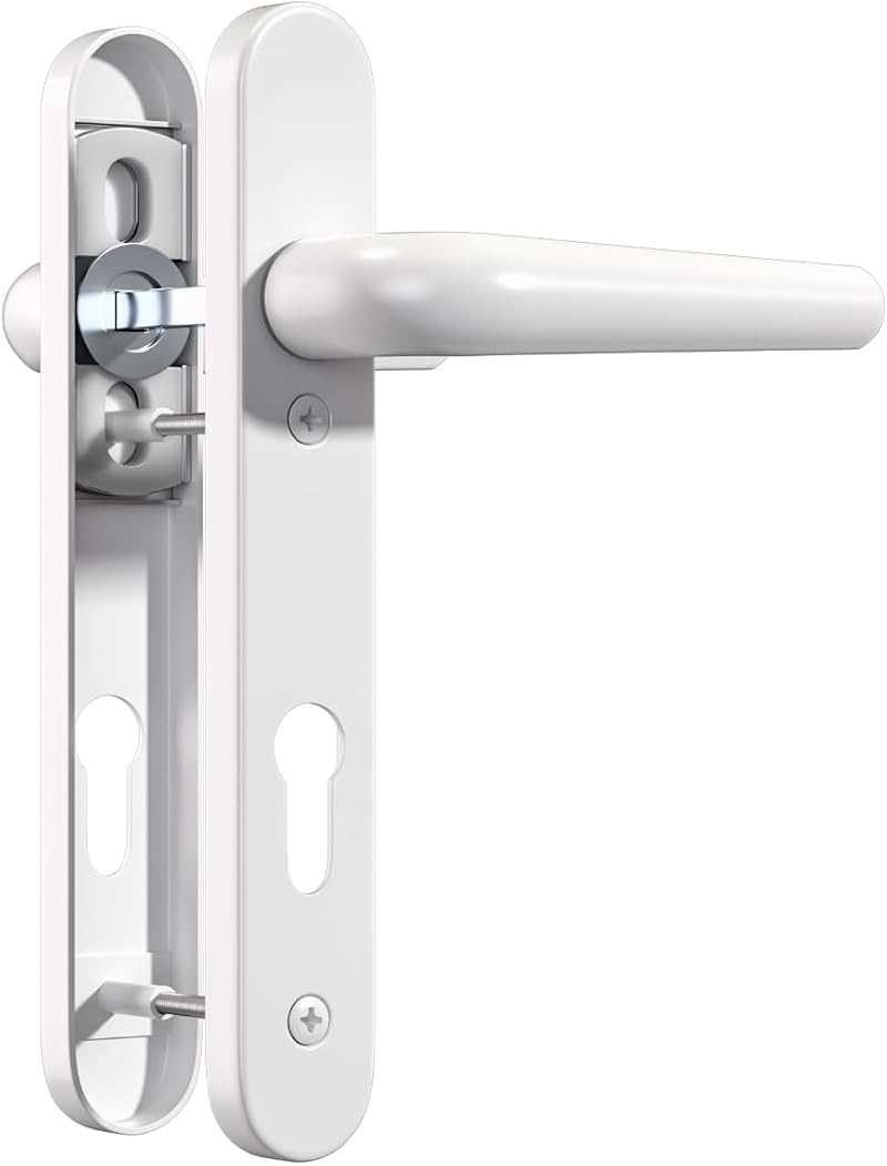 Bwintech Satin Nickel UPVC Door Handle Set 92mm 210mm 219mm Plate