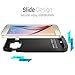 Stalion Galaxy S6 Battery Case Stamina Rechargeable Extended Charging Case (Jet Black) 3500mAh Protective Charger Cover with LED Charge Indicator Light