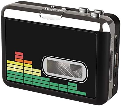 USB Cassette Player Tape to MP3 Converter, Portable Walkman Audio Music Player Cassette-to-MP3 Converter with Earphones, No PC Required