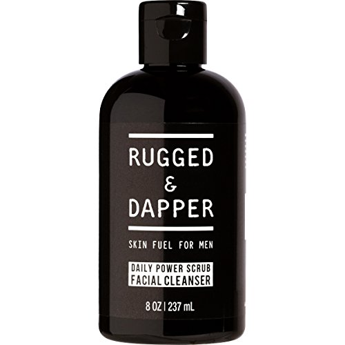 Daily Power Scrub Facial Cleanser For Men - 8 OZ - Face Wash + Energizing Toner + Exfoliating Scrub All-In-One - Natural & Certified Organic Ingredients