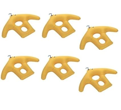 6er SET Pulloverbügel 435 Kleiderbügel aufblasbar GELB 70 x 48 cm 6er SET