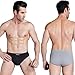 wirarpa Men's Breathable 100 Cotton Briefs Underwear No Fly Soft Covered Waistband Underpants 4 Pack Medium