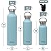 MIRA Alpine Stainless Steel Vacuum Insulated Water Bottle with 2 Lids, Durable Powder Coated Thermos | 25 oz (750 ml) | Matte Pearl Blue