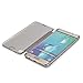 iMusi Case Cover for Samsung Galaxy S6 Edge Plus, Mirror Smart Clear Transparent View Window Flip Protector Bumper - Silver