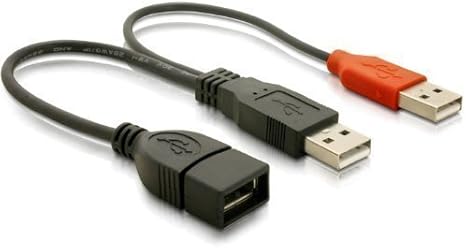 Dual Input USB power cable: Amazon.co.uk: Computers & Accessories