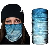 Live Fast Gear Neck Gaiter Bandana, Black Polyester Microfiber, UV Protection, Multi-Purpose Face Mask - (Sky Blue Neck Gaiter)