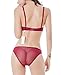 Ruzishun Women's Push up bra gauze transparent Underwear Set (Red, 34B)