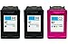 Houseoftoners Remanufactured 3-Pack Ink Cartridge, Replacement for HP 61XL Black and Color Envy 4500 5530 5534 5535 Deskjet 1000 1056 1010 1510 1512 2540 3050 050A Officejet (2-Black & 1-Color)