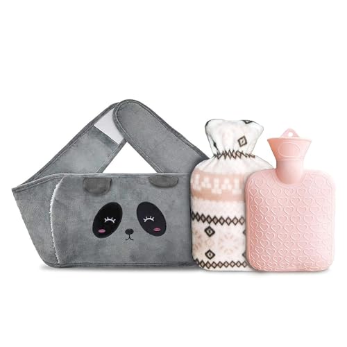 41LZnnRfvRL Nenkarn 3 In 1 Wärmflaschengürtel, Tragbarer Panda-Hotwaterbottle-Gürtel Für Erwachsene Für Die Taille Bei Periodenschmerzen Und Für Den Körper