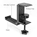 Headphone Headset Hanger, Vogek Headphone Desk Hook Hanger with Adjustable Clamp for Desk, Universal Hook for Overhead Headphones, Gaming Headphones (Apply to Horizontal & Vertical Surfaces) (Black)