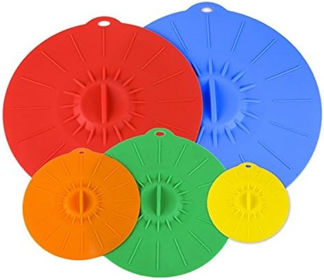 Silicone Lids 4,6,8,10,12 inch- Use Your Suction Lids for Your Bowls,Cups,Pots,Pans and Skillets,Microwave and Silicone Bowl Covers