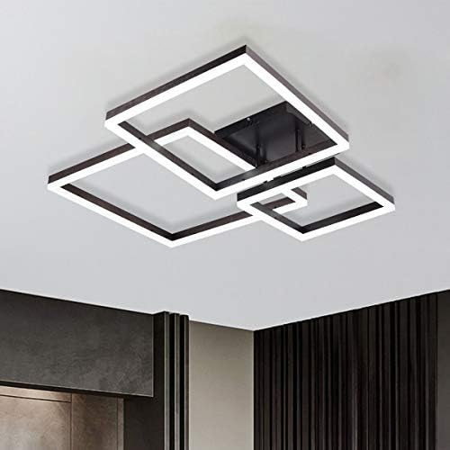 LED Ceiling Lights, 96W Modern LED Ceiling Lamp, 3 Squares