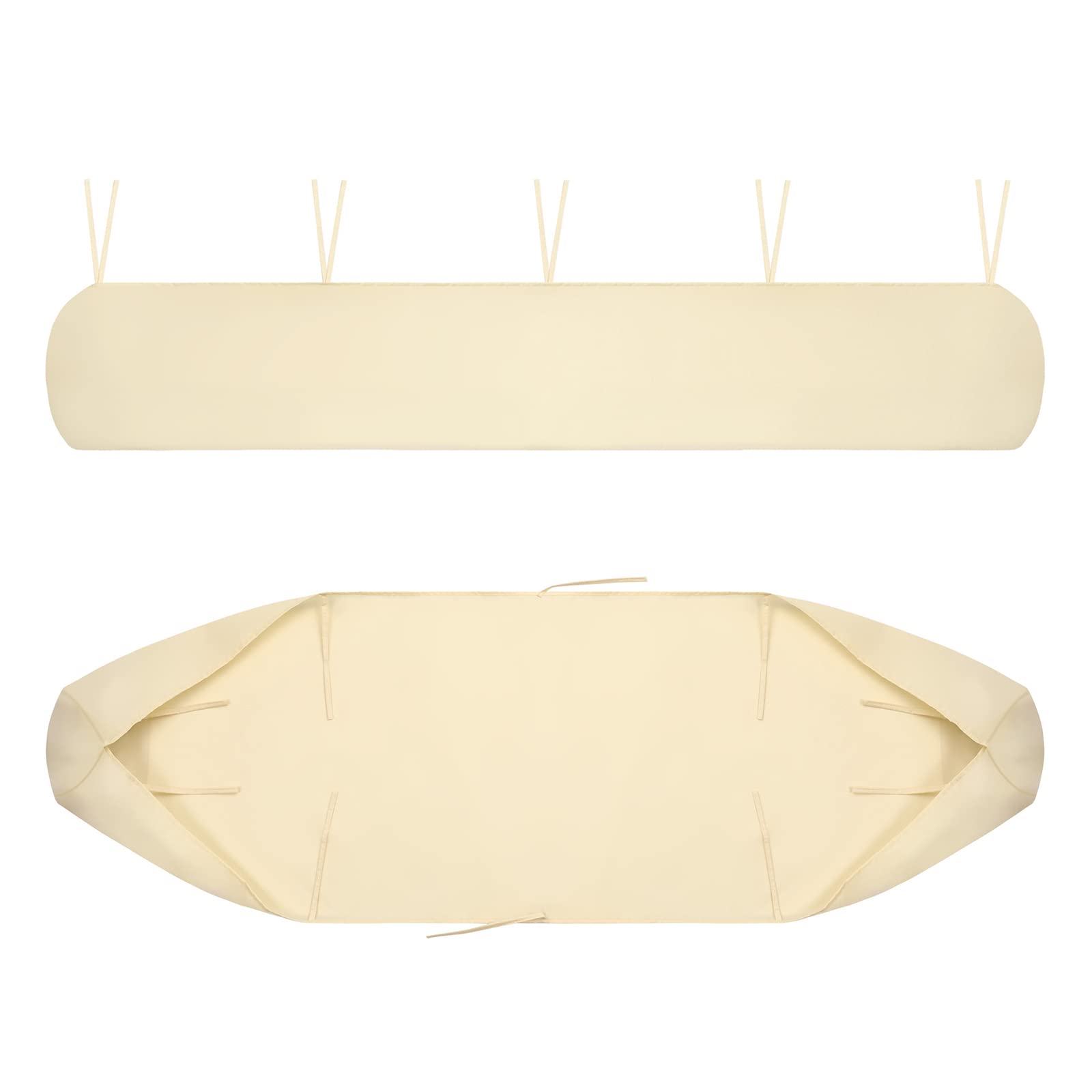 Patio Protection Canopy, 420D Oxford Waterproof Replacement Awning Canopy Dustproof Sun Protection Storage Bag with String Storage Cover, for Patio Outdoor Garden furniture (Beige, 2.5M)