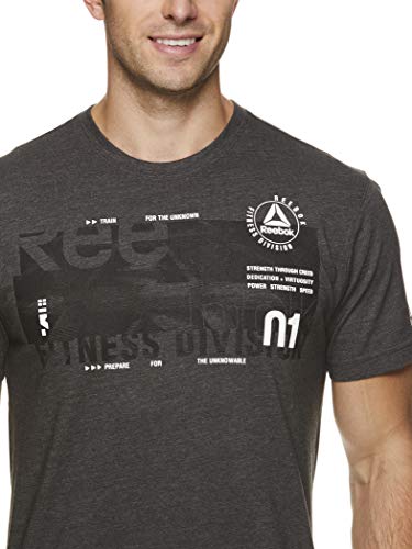 image for Reebok Men's Graphic Workout Tee - Short Sleeve Gym & Training Activew