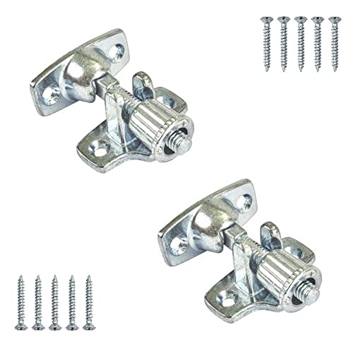 TERF® Heavy Duty Sash Window Lock Fastener Zinc With Fixing Screws For Wood Aluminium UPVC Vinyl Frames - Pack of 2