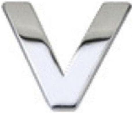 RUNGAO DIY 3D Metallic Alphabet Sticker Car Emblem Letter Silver Badge Decal (A-Z&0-9) V