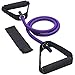 REEHUT Single Resistance Band Exercise Tube with Handle, Door Anchor and Manual, for Resistance Training, Physical Therapy, Home Workouts, Fitness, Pilates, Boxing Strength Training - Purple