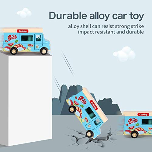 image for Jsbaby Car Toy Pull Back Vehicle Functional Food Truck with Music&Ligh