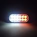 XTAUTO LED Warning Strobe Light Super Bright Amber White 12-LED Waterproof Warning Caution Emergency Construction Beacon Flash Caution Strobe Light Bar For Car Truck SUV Pickup 4-Pack