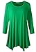 LARACE Women Plus Size 3/4 Sleeve Tunic Tops Loose Basic Shirt (3X, Forest Green)