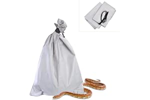 PRANOVO 2 Pack Cloth Snake Reptile Bag with Bite Free Pouch Corner Drawstring for Capturing Moving Transporting Hunting Catching Snakes Reptiles to Vet or Travel