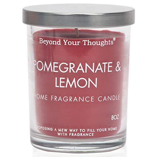 Beyond Your Thoughts Scented Candle Aromatherapy Wax Mixed Popular Long Lasting Pomegranate Lemon Fragrances 8oz